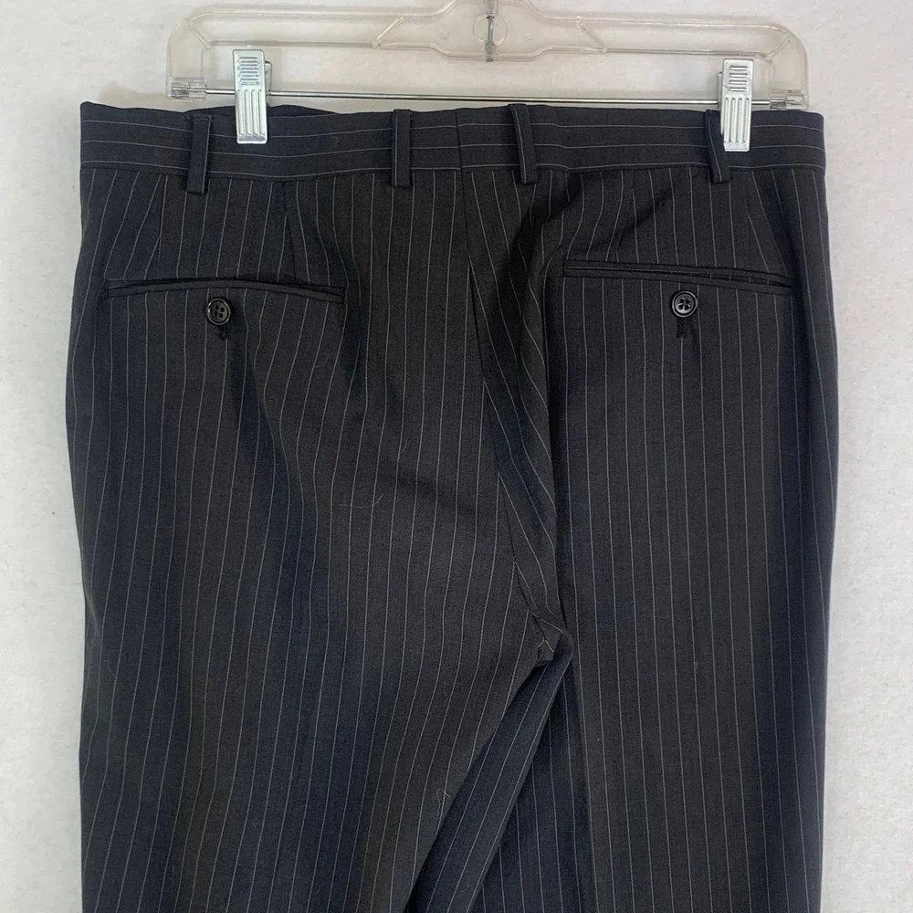 Armani Collezioni Suit Men 40R Grey Pinstripe Wool Blend Two Button Jacket - Picture 11 of 13